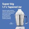 Preethi Mixer Grinder Blue Leaf Platinum - Big tapered Jar