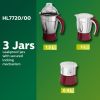 Philips HL7720 Mixer Grinder- 3 Jars