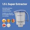 Preethi Mixer Grinder Blue Leaf Platinum - Super Extractor