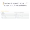 KENT Atta and Bread Maker- Technical specification