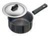 Hawkins 2.25 L Hard Anodised Saucepan With Lid - front view