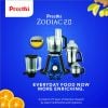 Preethi Mixer Grinder Zodiac 2.0 - 4 Jars 750 Watt  