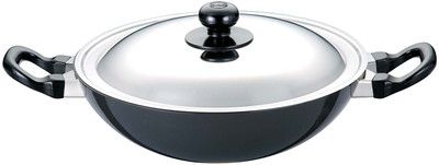 Hawkins Futura Hard Anodized Kadhai with Lid-Q55