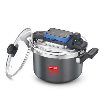 Prestige Svachh Flip-on Hard Anodised Spillage Control Pressure Cooker 5L