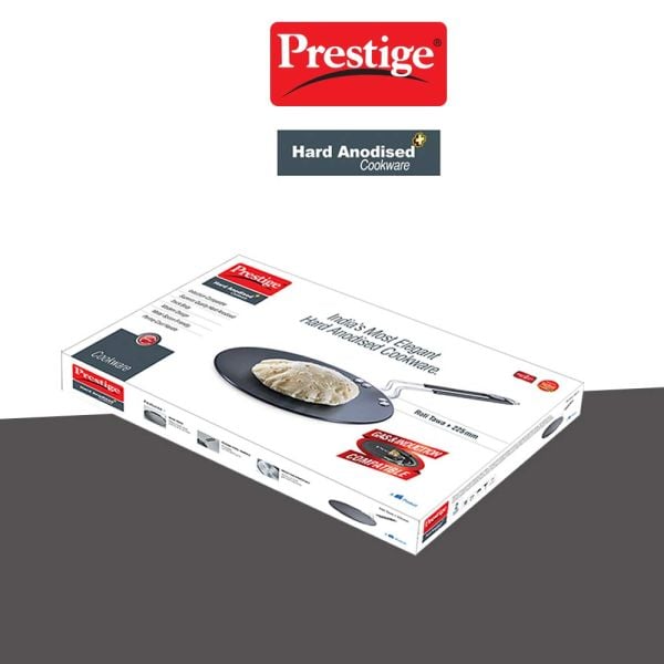 Prestige Hard Anodised Induction Base Roti Dosa Tawa-Pack