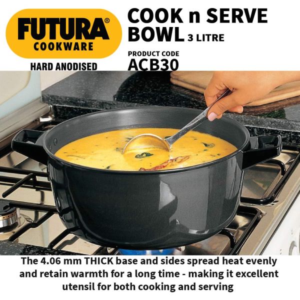 Hawkins Futura Hard Anodized Cook-n-Serve Bowl - About