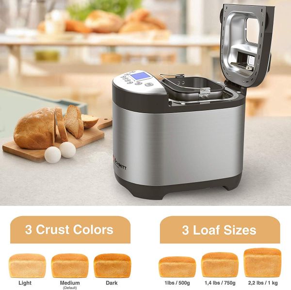 Pohl+Schmitt Bread Machine Maker -Crust colours and Loaf Sizes