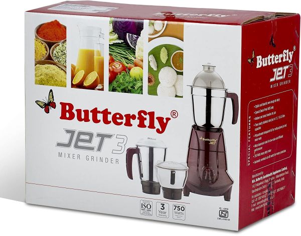 Butterfly Jet 3 Jar Mixer Grinder- Pack