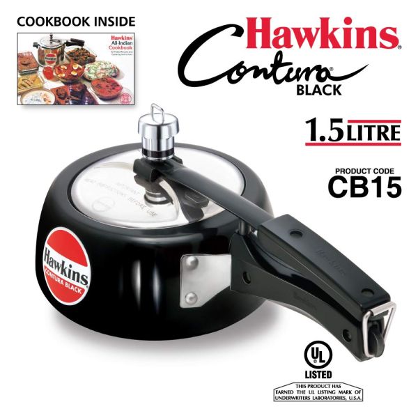 Hawkins Contura Hard Anodised Pressure Cooker 1.5 L - Cookbook 