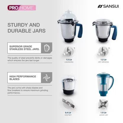 Sansui  Juicer Mixer Grinder ProHome  SMG03 - Features