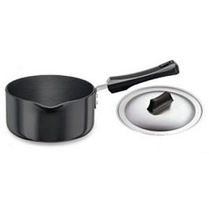Hawkins 1.5 L Hard Anodised Saucepan With Lid - front view