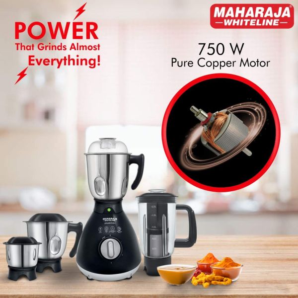 Maharaja Whiteline Mixer Grinder Power Click Plus 4 Jars - Motor