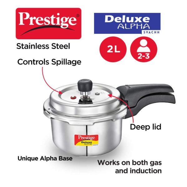 Prestige Stainless Steel Deluxe Alpha - 2 Litres